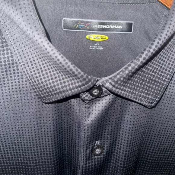 Men’s Greg Norman Black Performance Polo Shirt Size Large - Picture 2 of 4